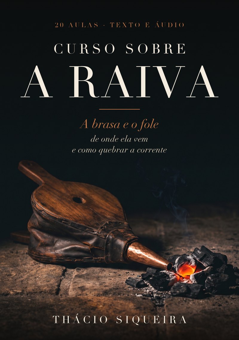 Capa do curso sobre a raiva, A brasa e o fole: um fole de ferreiro sopra uma brasa